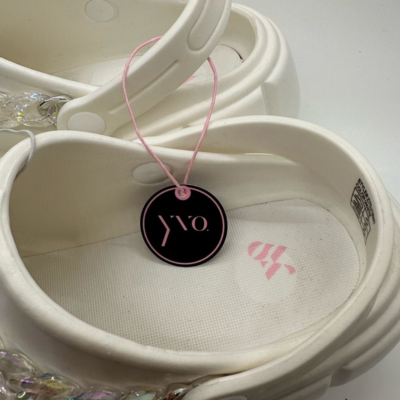 Women's White Sandals with Butterfly Charm - Picture 6 of 6